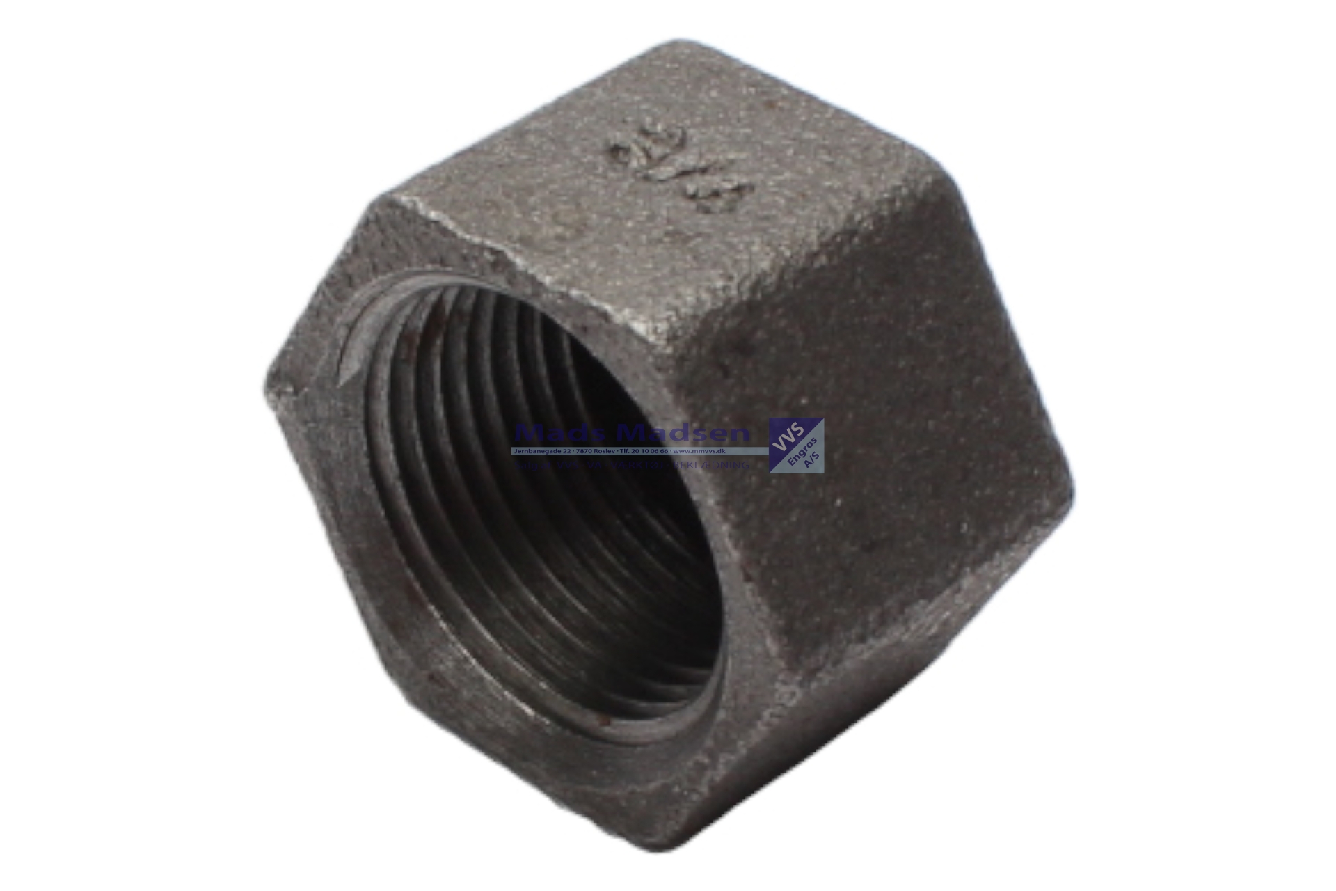 1 1/4" sort slutmuffe
