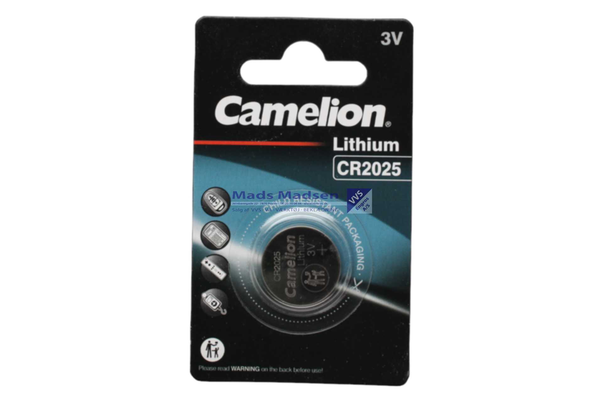 Lithium Knapbatteri 3V CR2025