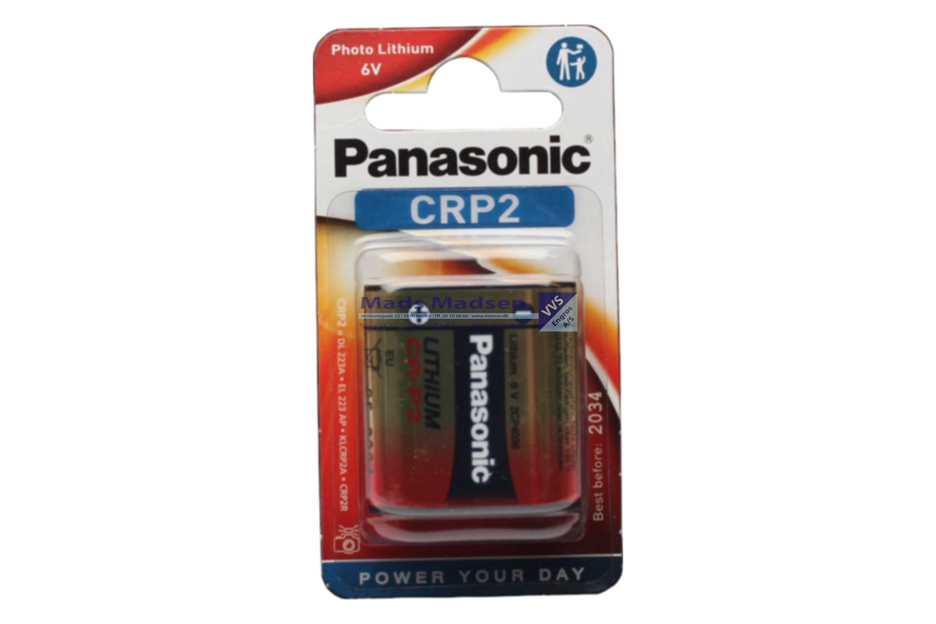 Lithium Photo Batteri 6V CR-P2 (Berøringsfri armaturer)