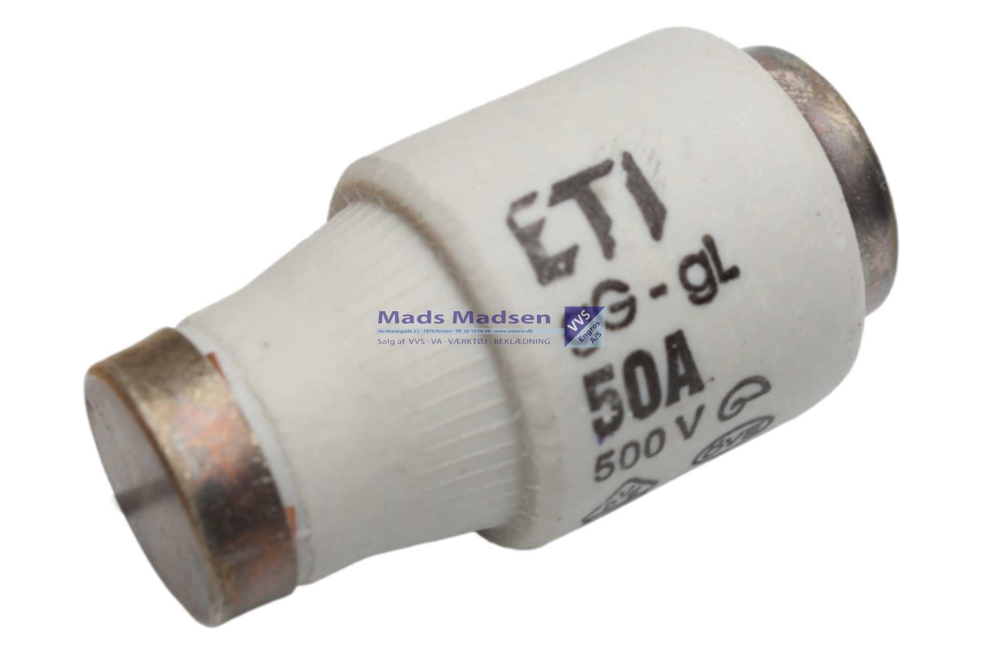 50 Amp. Sikring Diazed 500 v.DZ2