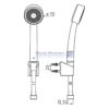 Oras Apollo krom handbrusesæt m/Ø70mm håndbruser, vægholder for bruser, slange 1500mm & anti-kalk teknologi 1 stråle 532 (S) - Image 2