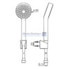 Oras Apollo krom handbrusesæt m/Ø95mm håndbruser, vægholder for bruser, slange 1500mm & anti-kalk teknologi 1 stråle 533 (S) - Image 2