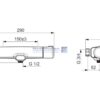 Oras Nova krom kar- og brusetermostat med 1/2" studs fremspring 152mm 7462 - Image 2