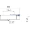 Oras Cubista krom brusetermostat 1/2" studs fremspring 45mm 2870 - Image 2