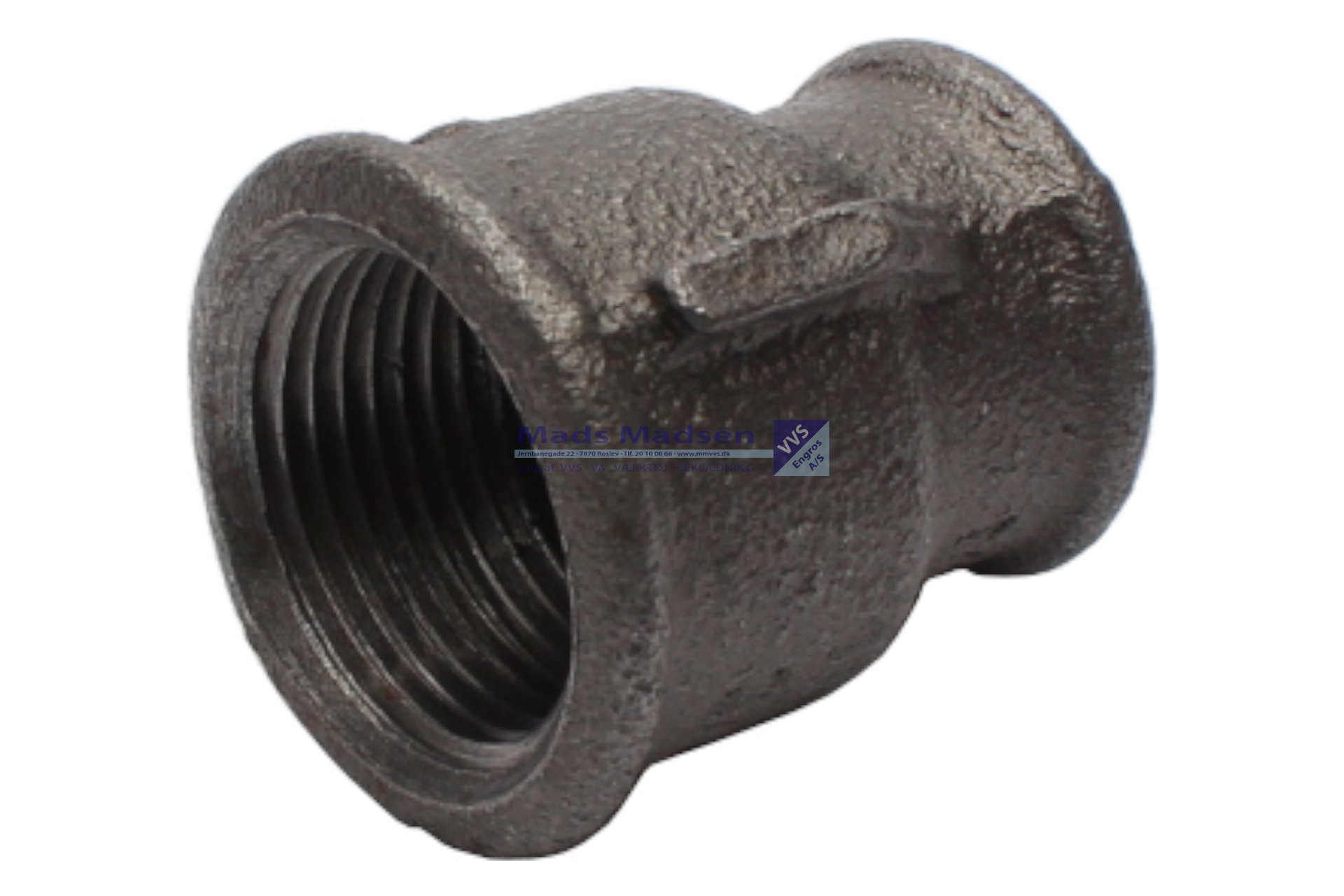 1" x 1/2" sort formmuffe