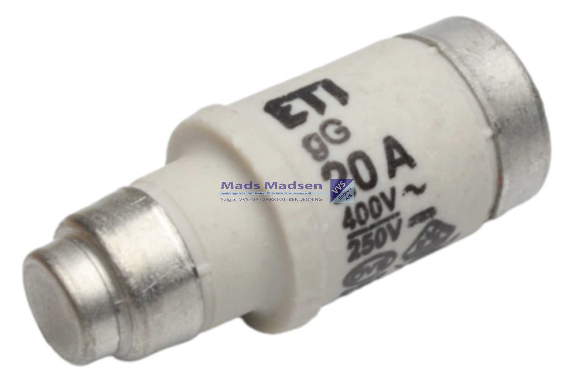 20 Amp. Sikring Neozed 250/400 v.D02