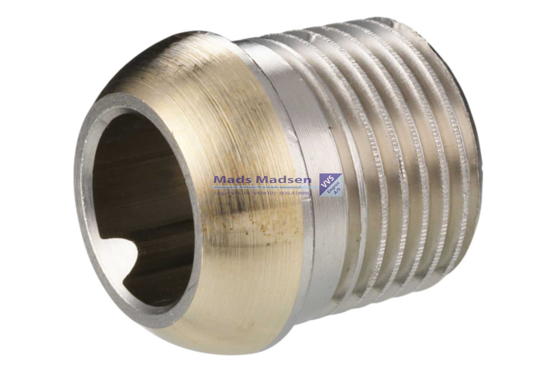 1/2" x 24mm radiatornippel u/omløber