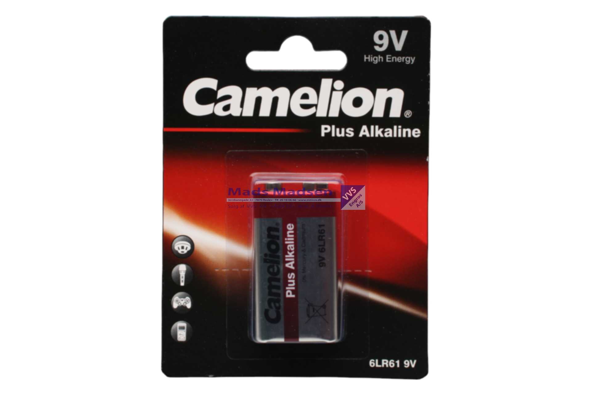 Alkaline Batteri 9V 6LR61 (1)