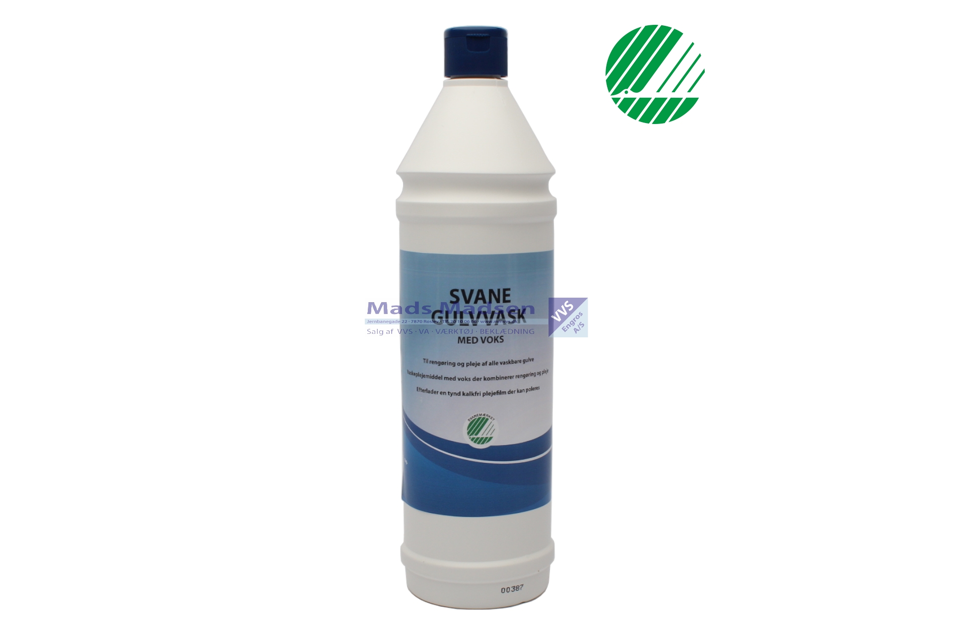 Gulvvask m/voks Svanemærket NC4016 á 1kg 12 stk/krt *NETTOPRIS*