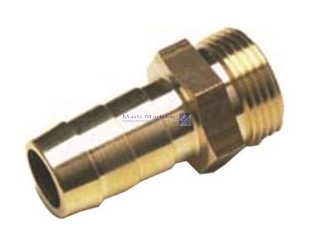 2" x 50mm slangenippel med sekskant