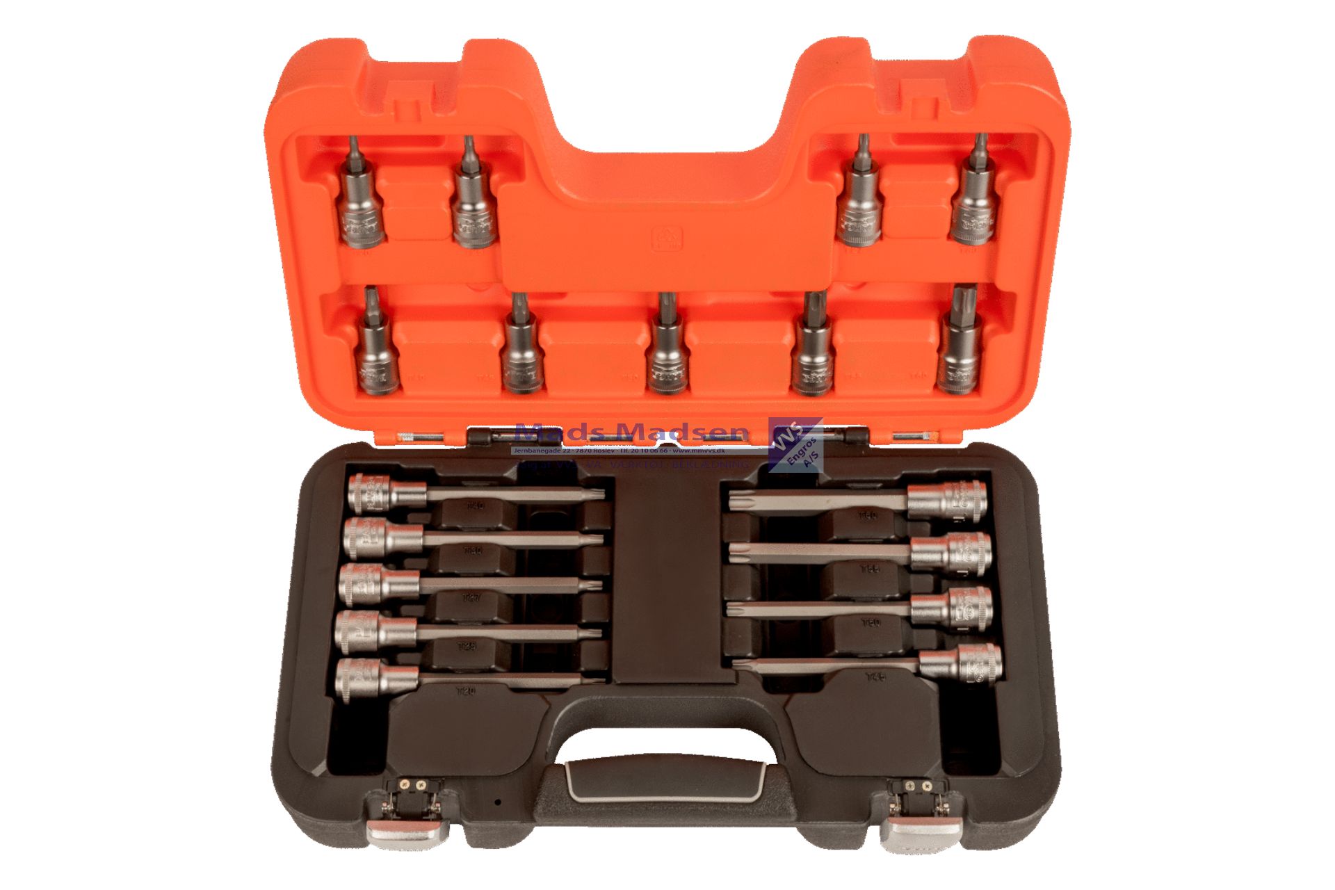 Bits-Toppesæt Bahco 1/2" S18TORX T20-T60 18 dele *NETTOPRIS*