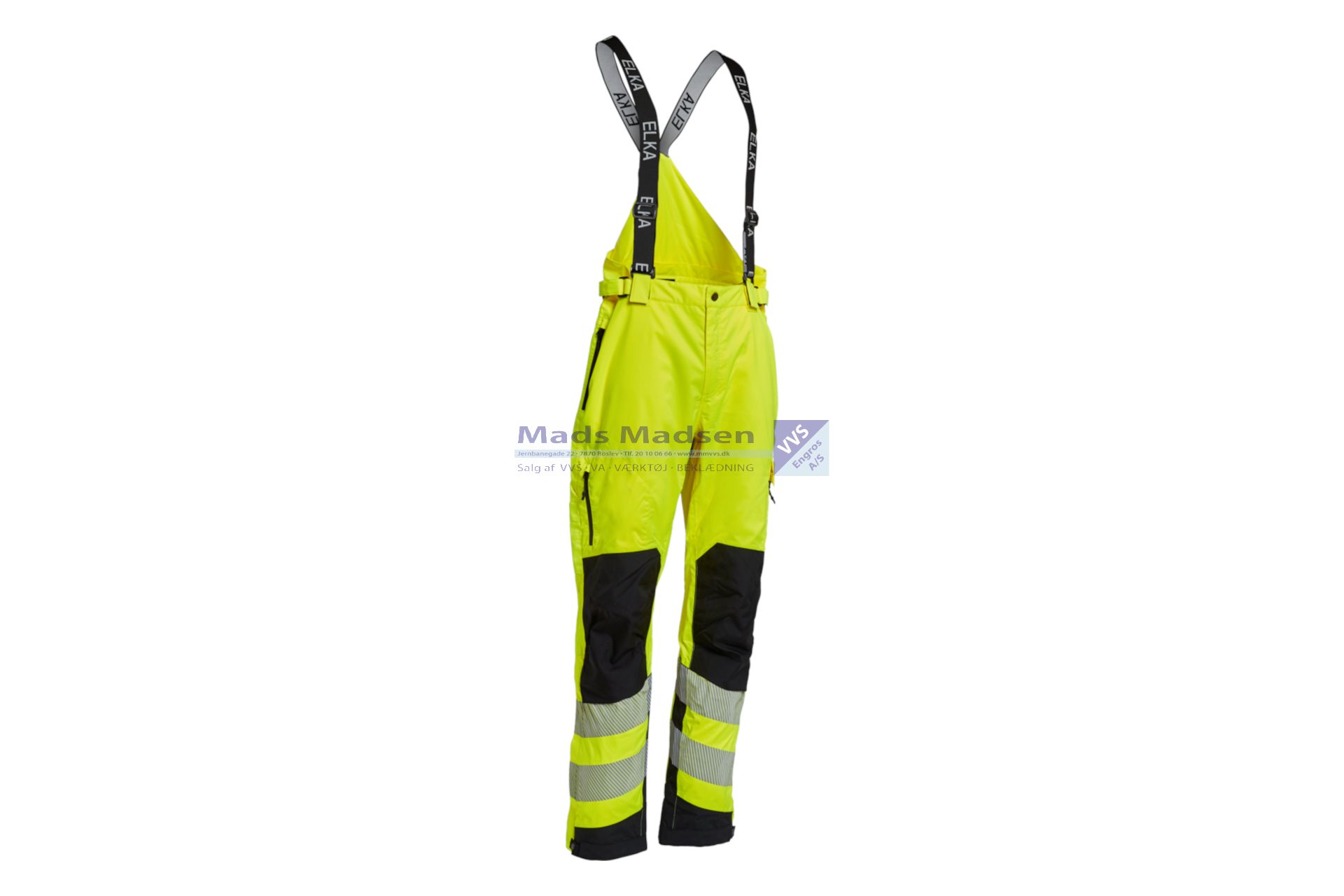 Elka Visible Xtreme stretch regn kombi-bukser 182401R  gul/sort str. XXL Kl. 2
