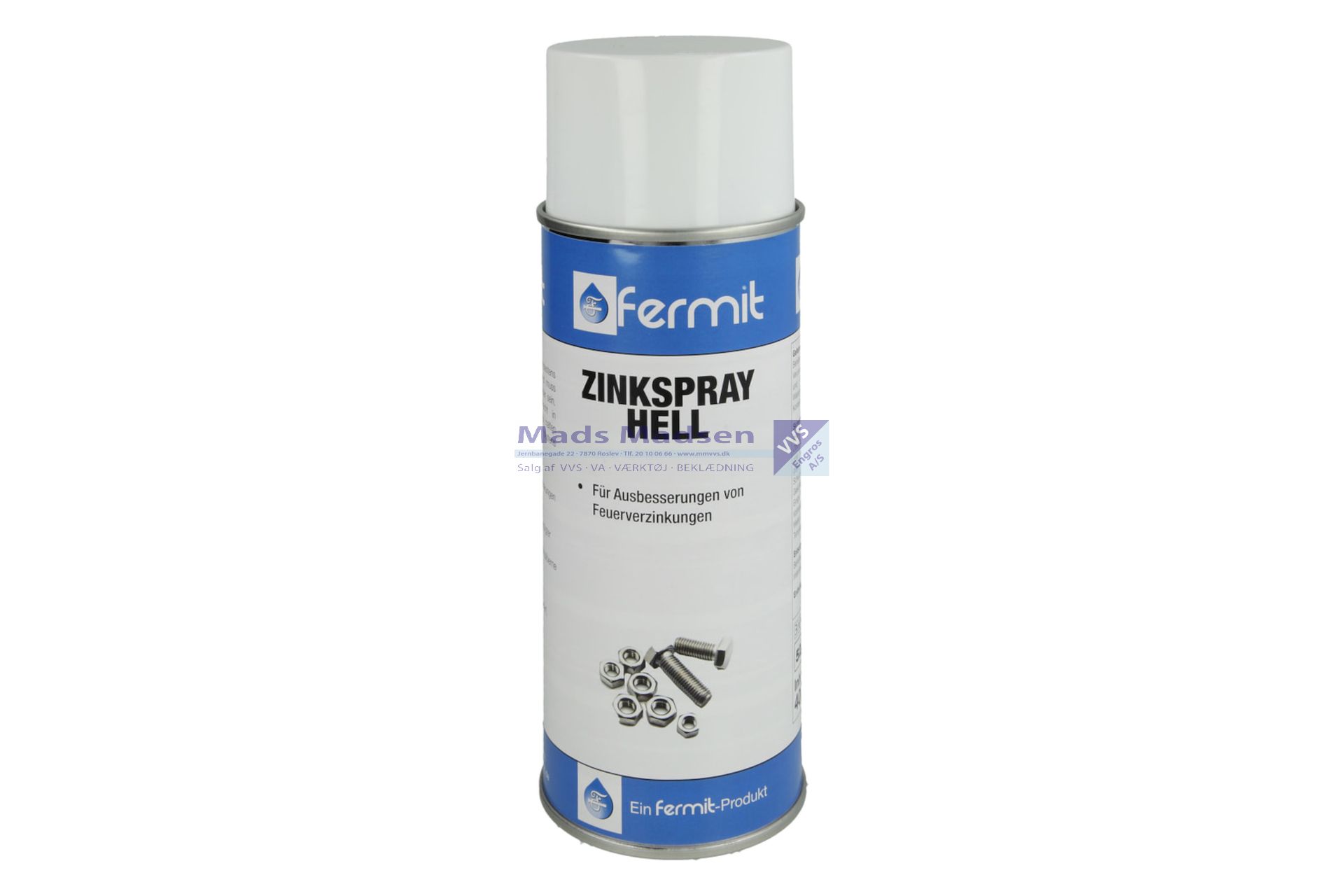 Soudal Zink spray mat á 400 ml. 99% zink 6/krt - UN 1950 - Farekl. 2 - RØD
