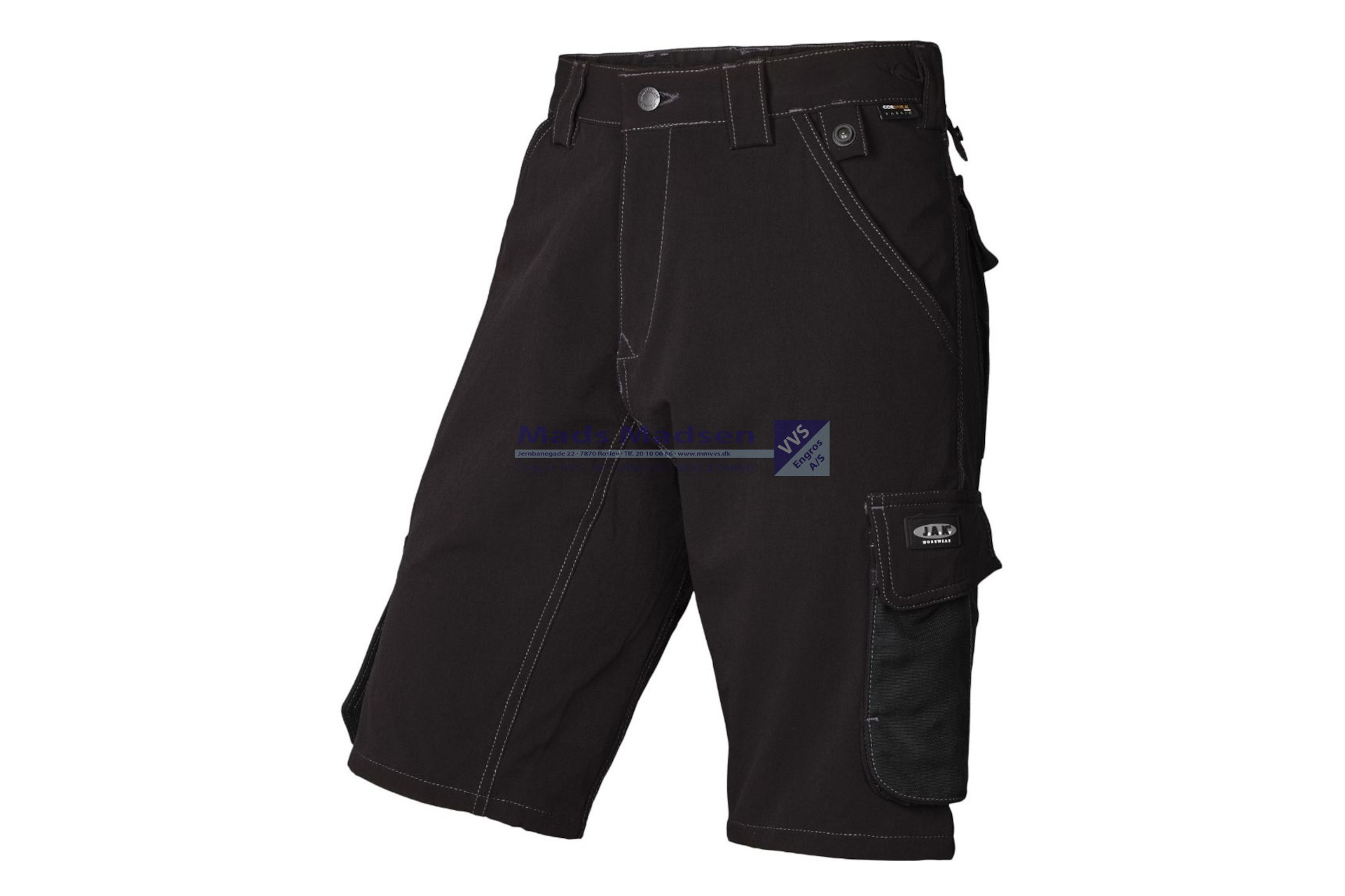 JAK Arbejdshorts 4-vejs stretch, 1709 Sort C 52 liv. 92 93% nylon - 7% spandex