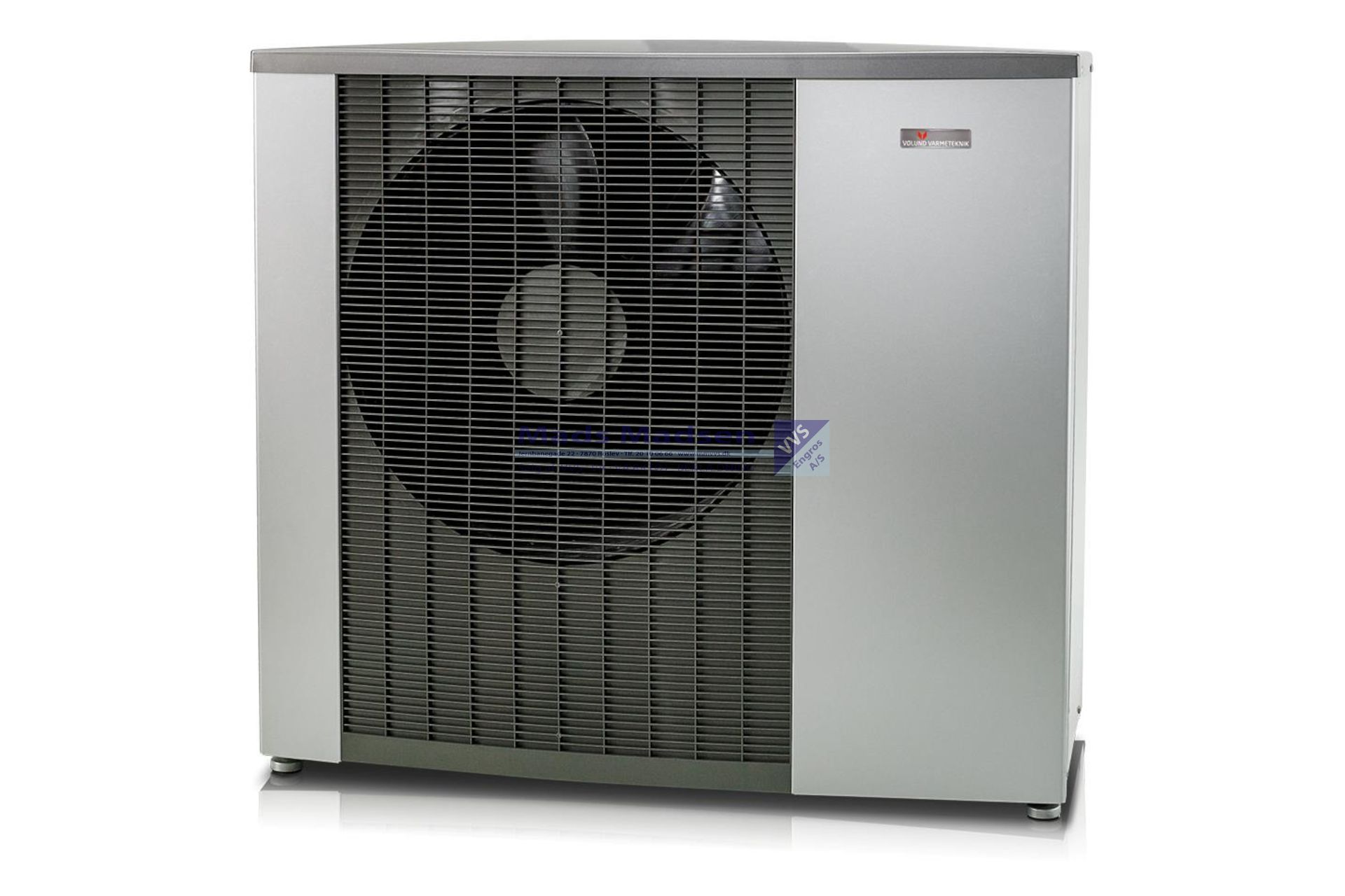Vølund F2120-20 varmepumpe luft/vand 5,1-16 KW (ydelse v/-7/45° = 14,5 KW) m/frekvensregulerende kompressorer (3 fase - kræver 13amp - AC/DC relæ) 064141 (S)