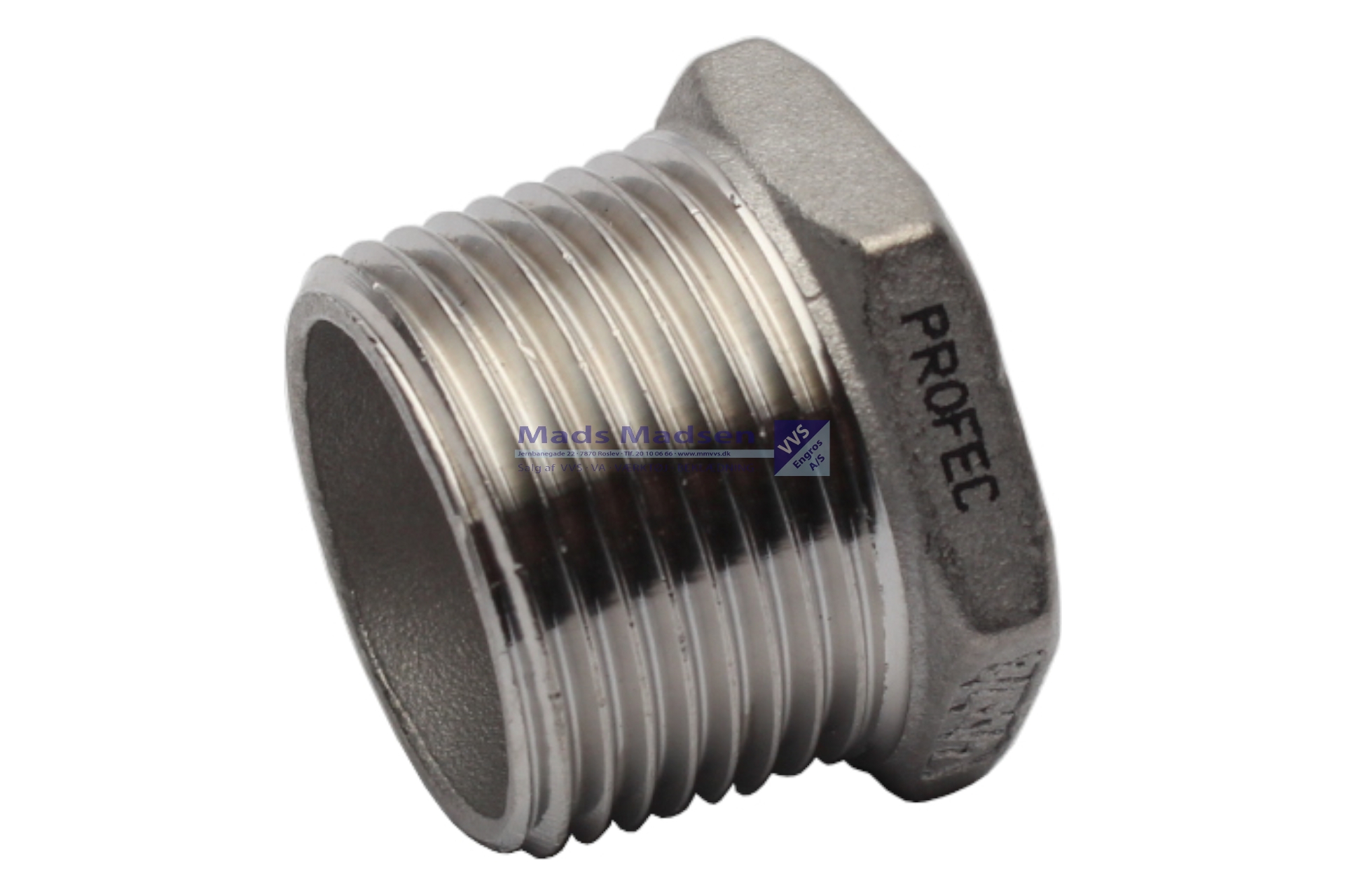 1" x 3/4" rustfri/syrefast nippelmuffe 316L