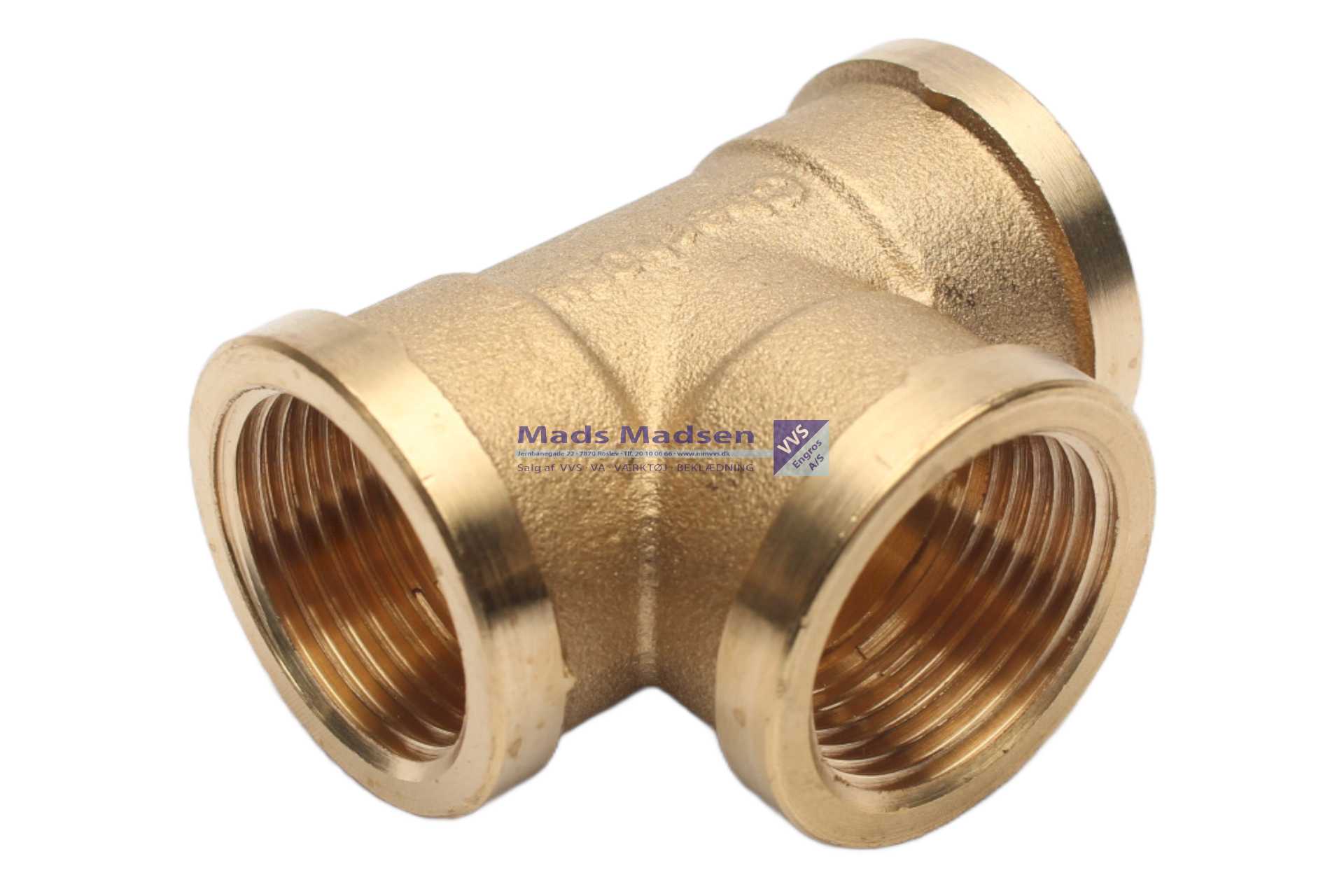 3/4" messing tee