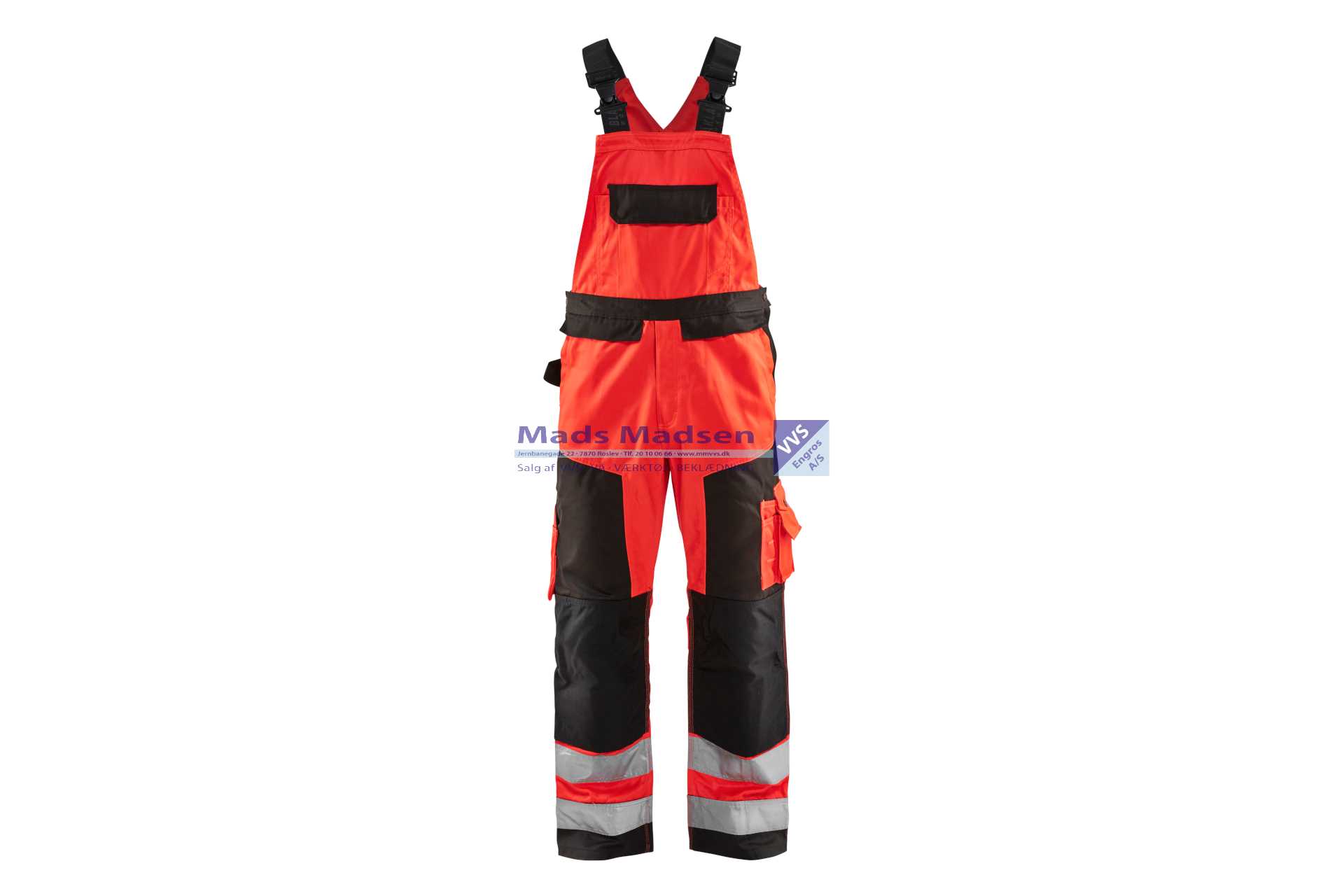 Blåkläder High vis overall 2660-1811-5599  C52 rød/sort poly 65%-bom 35%