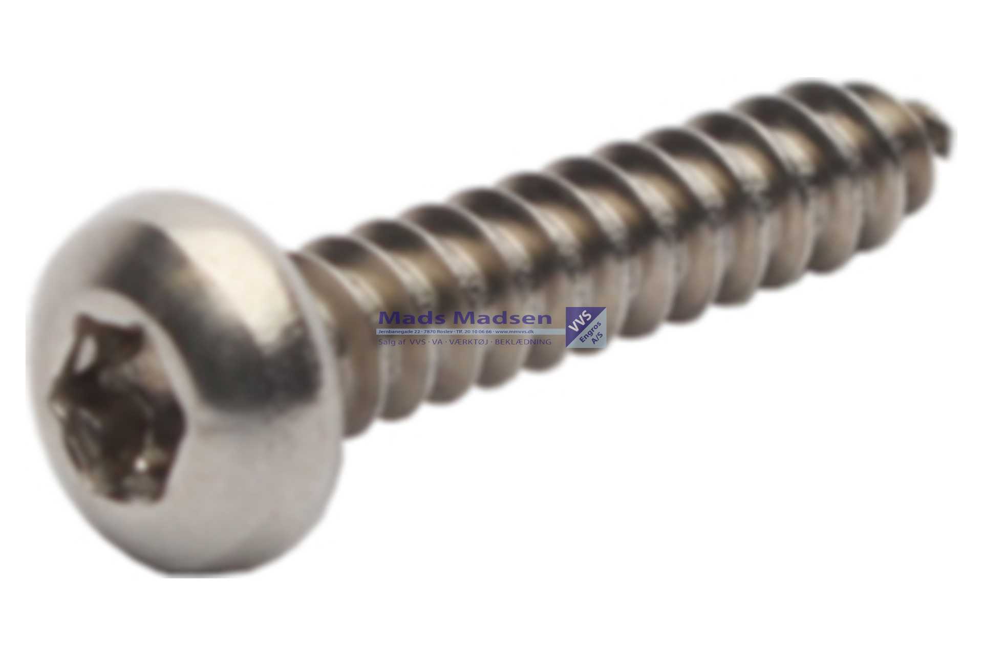 4,8 x 25 Pladeskrue DIN 7981C A2 PH TORX 500 stk/pk