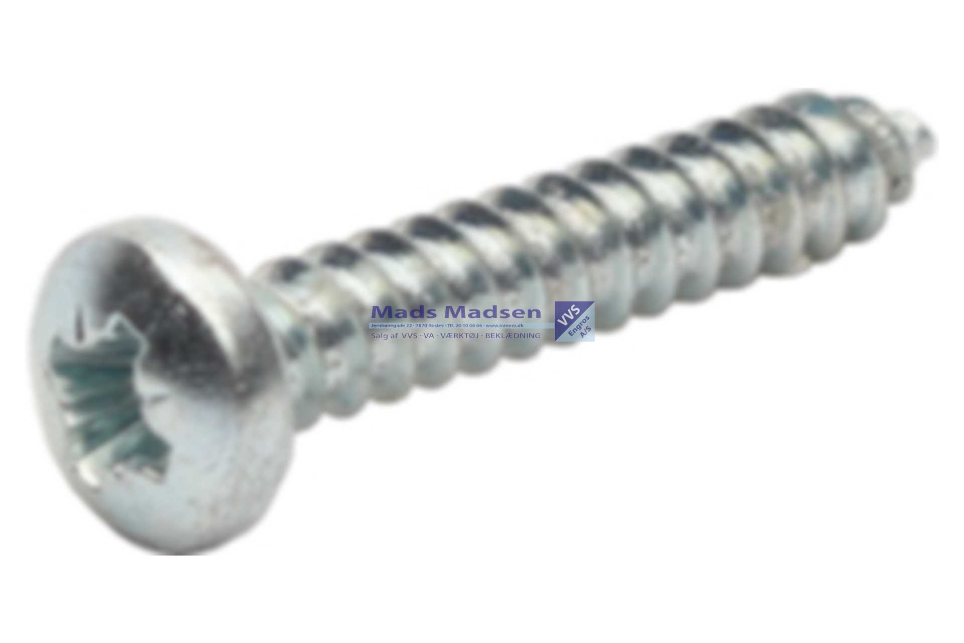 4,8 x 32 Pladeskrue DIN 7981C FZB PH PZ 250 stk/pk