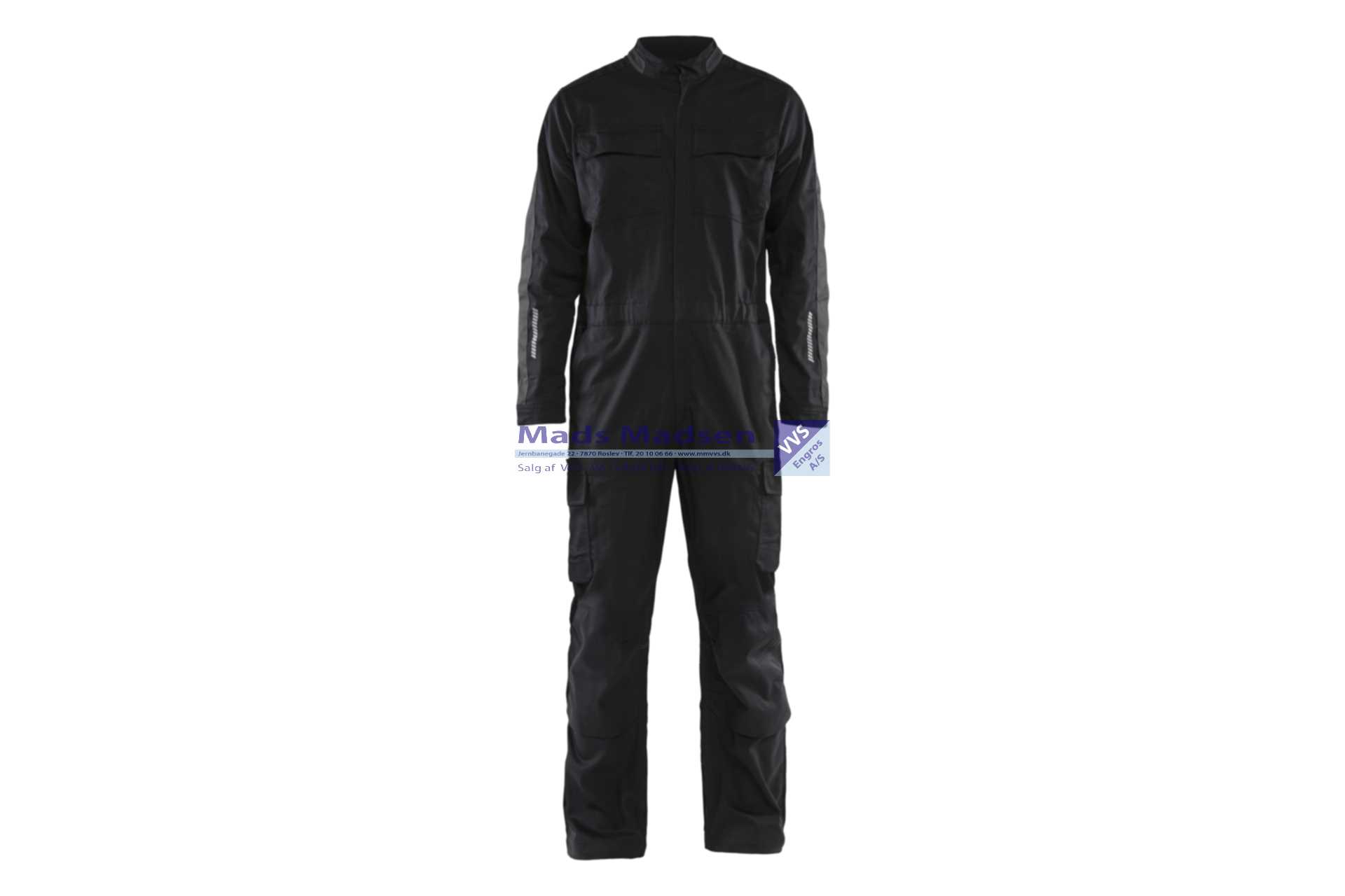 Blåkläder Industri kedeldragt stretch 6144-1832-9998 sort/grå str. 62
