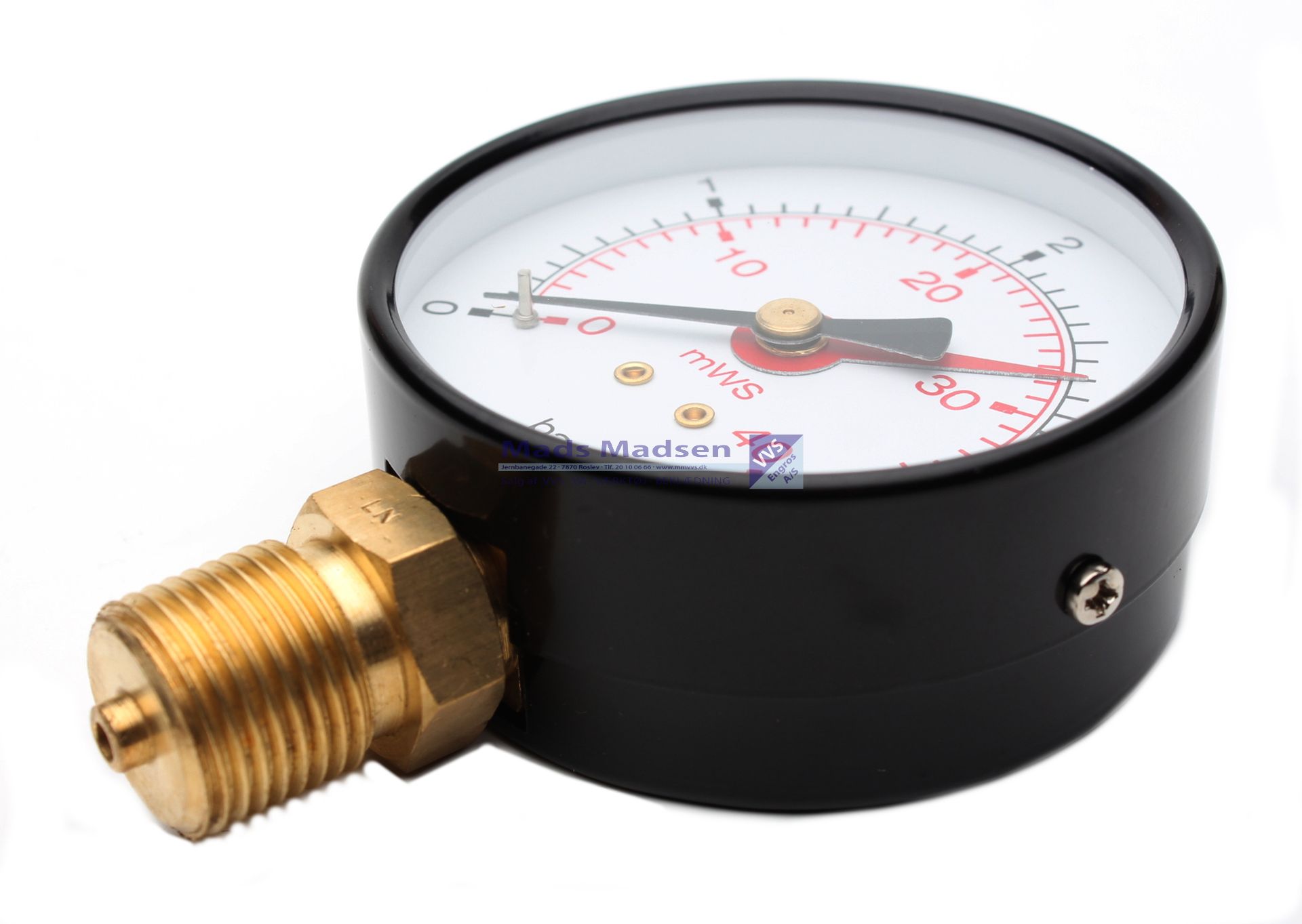 1/2" x 80mm manometer 1bar/10mws