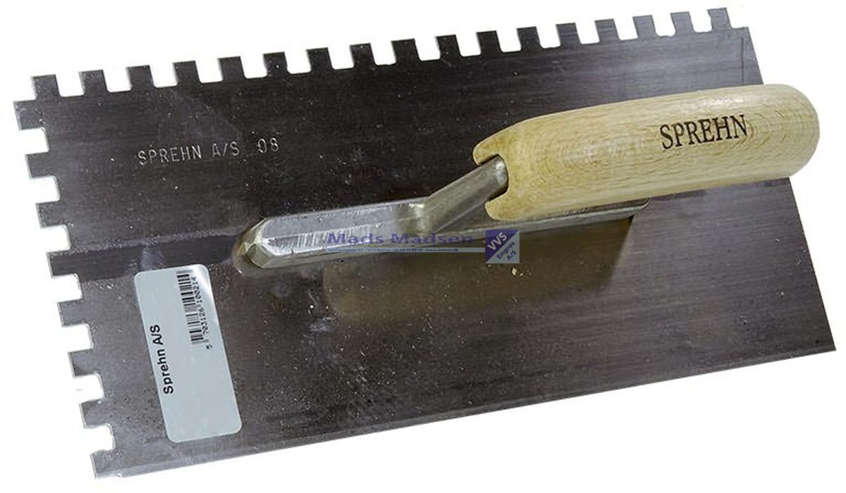 Arm Tandspartel Sprehn 130 x 280mm - 8 x 8mm tænder 991508