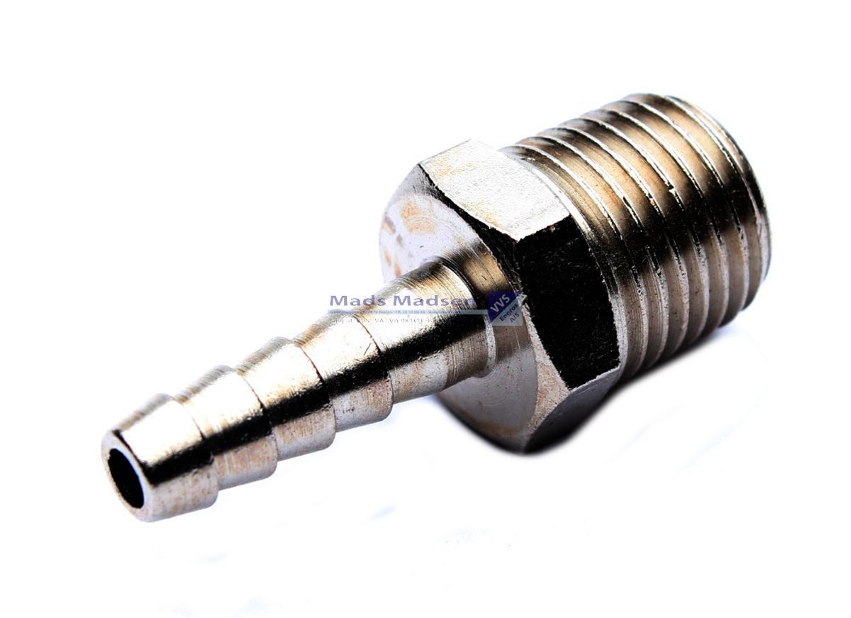 Luft 1/4" x 1/4" slangenippel