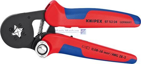 Pressetang Knipex 97 53 04-180 for terminalrør 0,08-16mm2  (S)