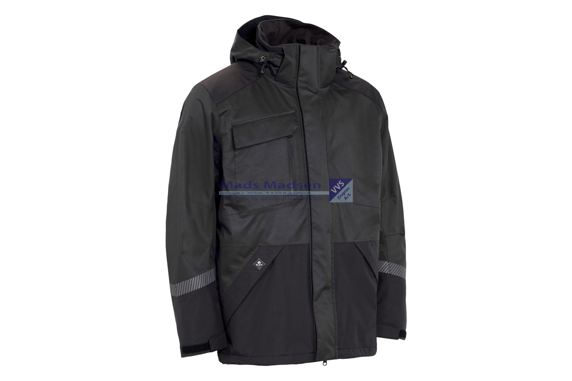 Elka Xtreme stretch regn jakke 186000 sort str. XL