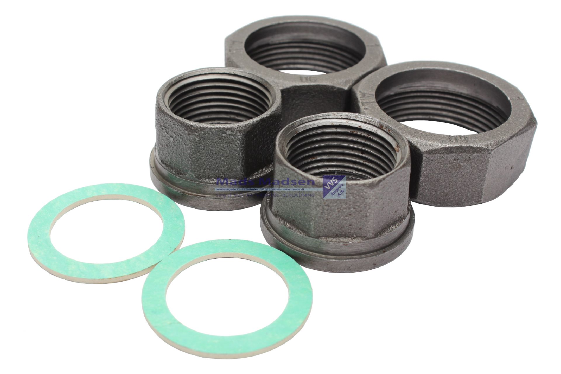 1" x 1 1/2" sorte pumpeunioner