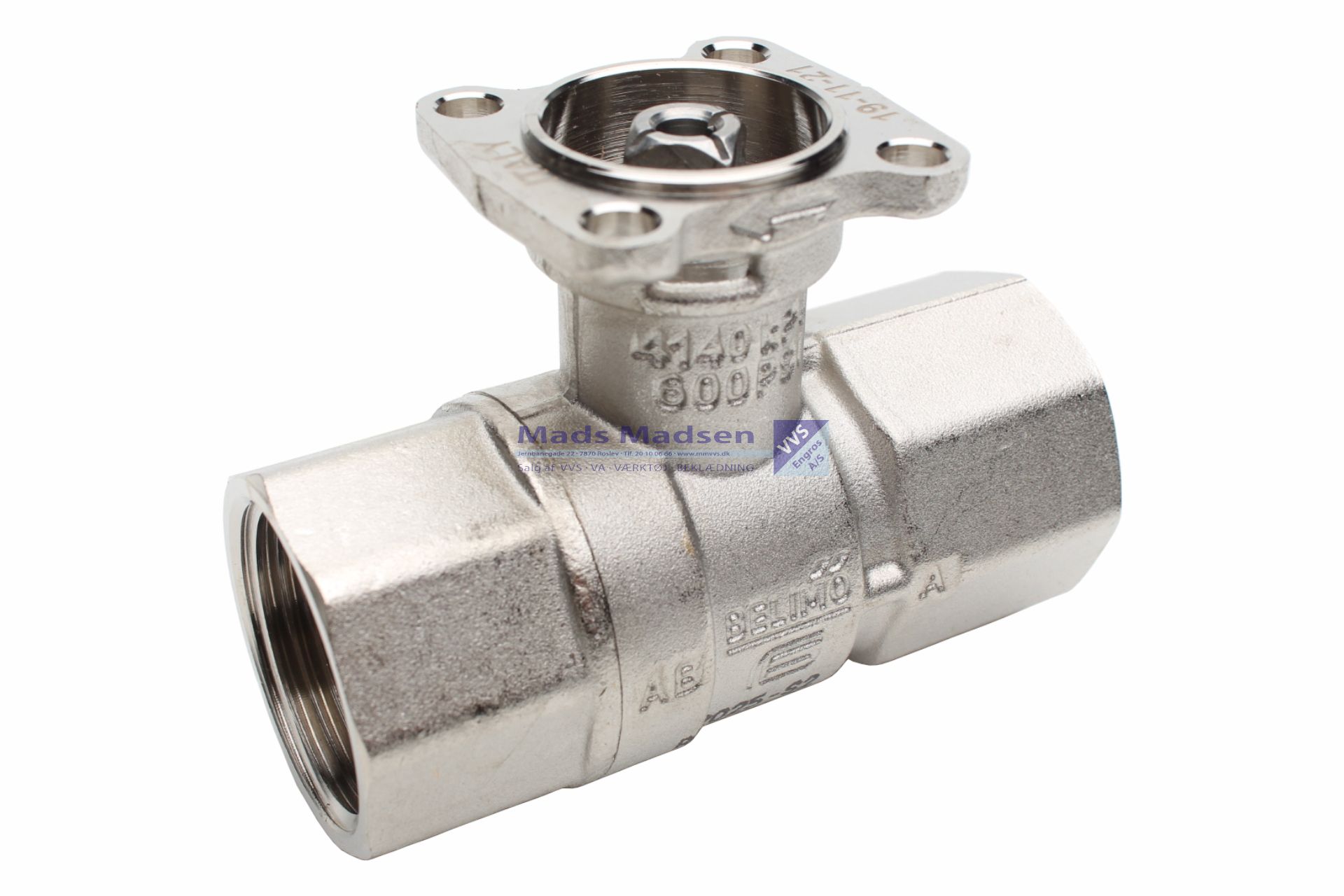 1/2" Belimo 2-vejs kugleventil DN15 indv. gevind PN40 1600 kPa Kvs 15 m3/h R2015-S1