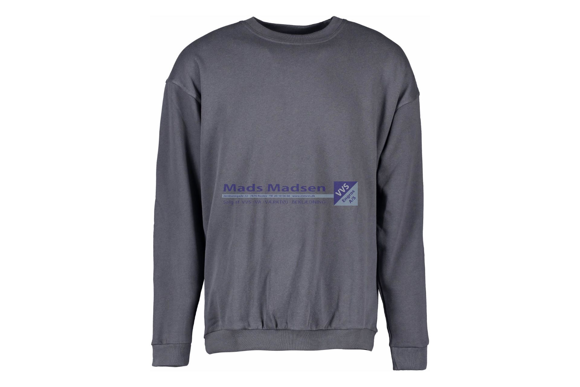 Sweatshirt 0600 Koks grå Str. M Poly 65% - Bom 35% *NETTOPRIS*