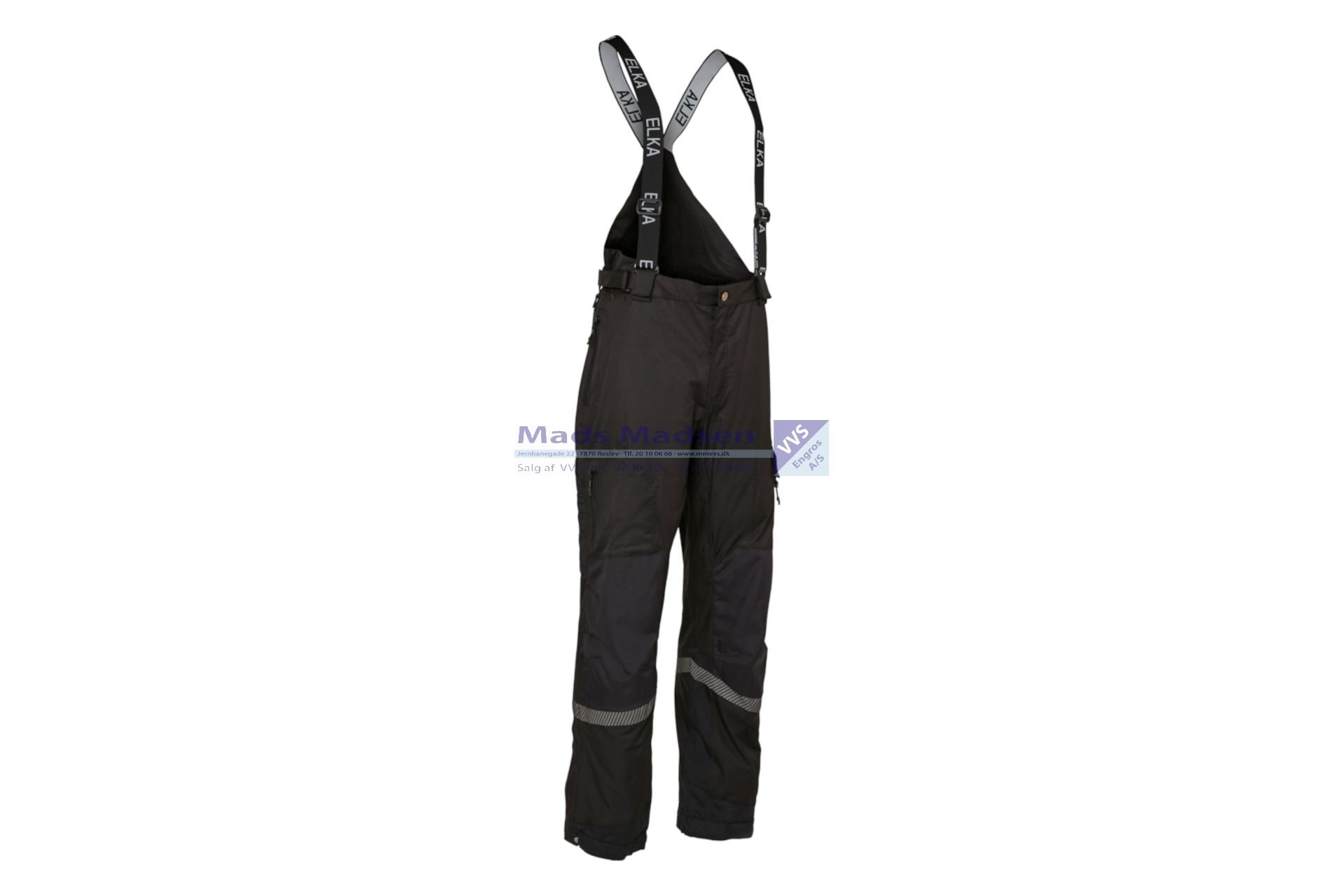 Elka Visible Xtreme stretch regn kombi-bukser 182401 sort str. XXL