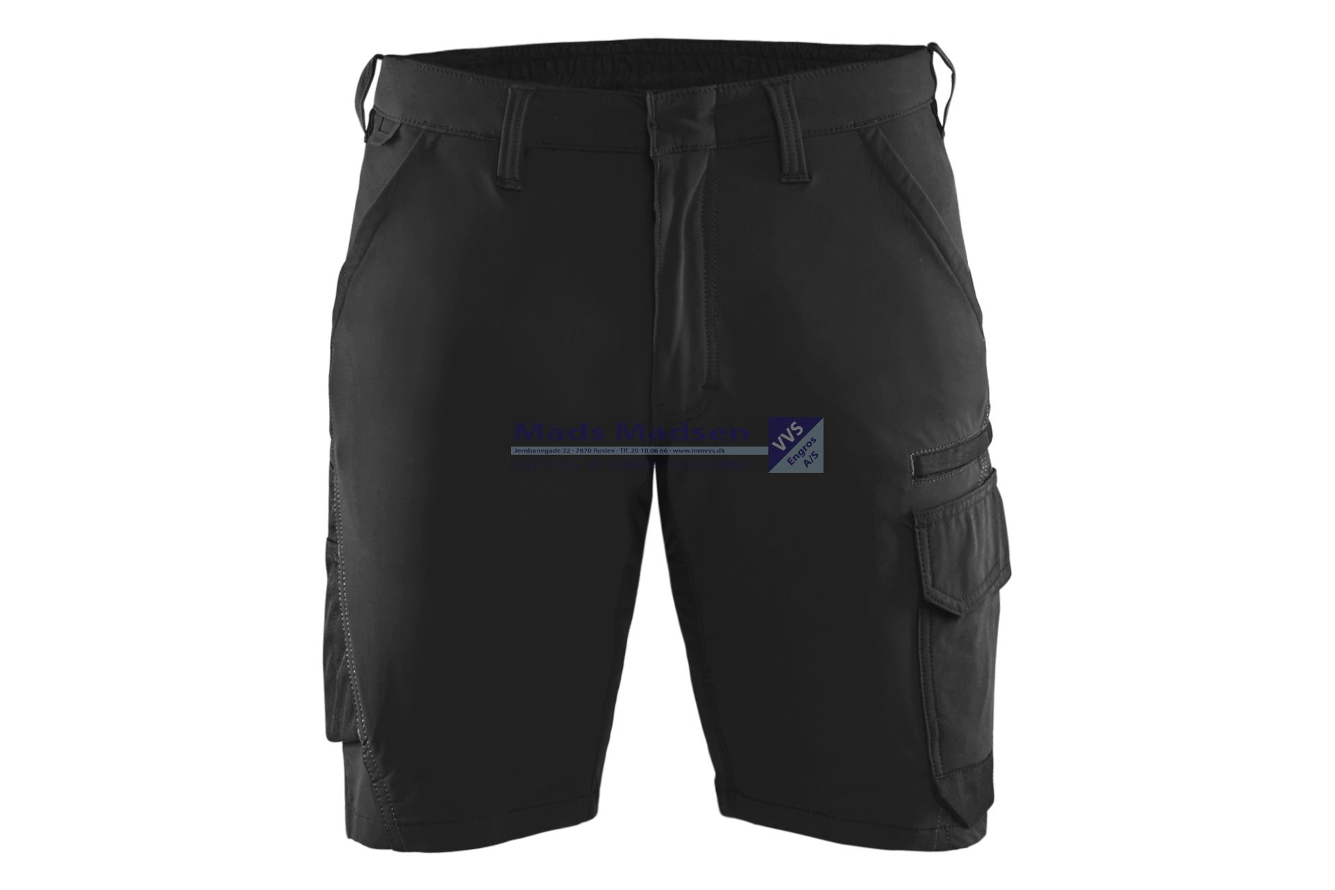 Blåkläder Håndværker shorts 4 vejs stretch 1423-1645-9998 C48 sort/mørke grå