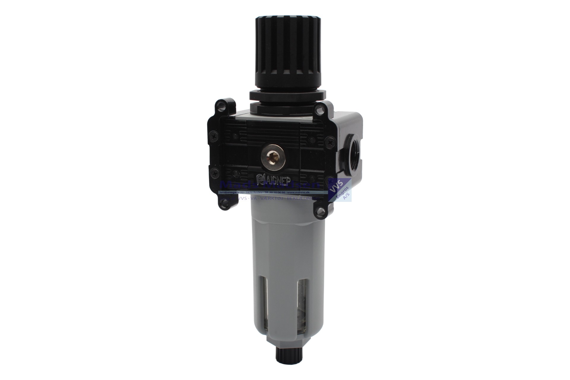 1/4" trykluftfilterregulator/trykluftfilter/vandudskiller 20 my 22 cm3 -10C til +50C 20 My 0-8 bar