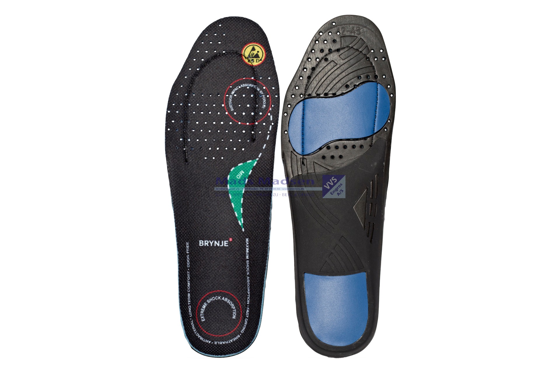 Brynje Ultimate footfit Medium grøn sål 44-45 68202 *NETTOPRIS*