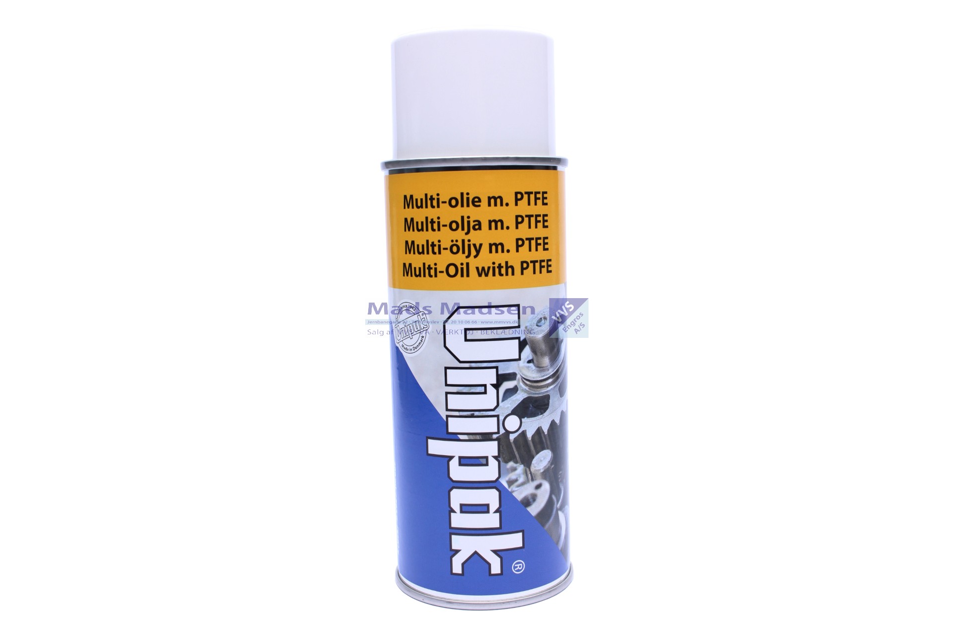 Unipak Multiolie spray med PTFE 400 ml. - UN 1950 - Farekl. 2 - RØD