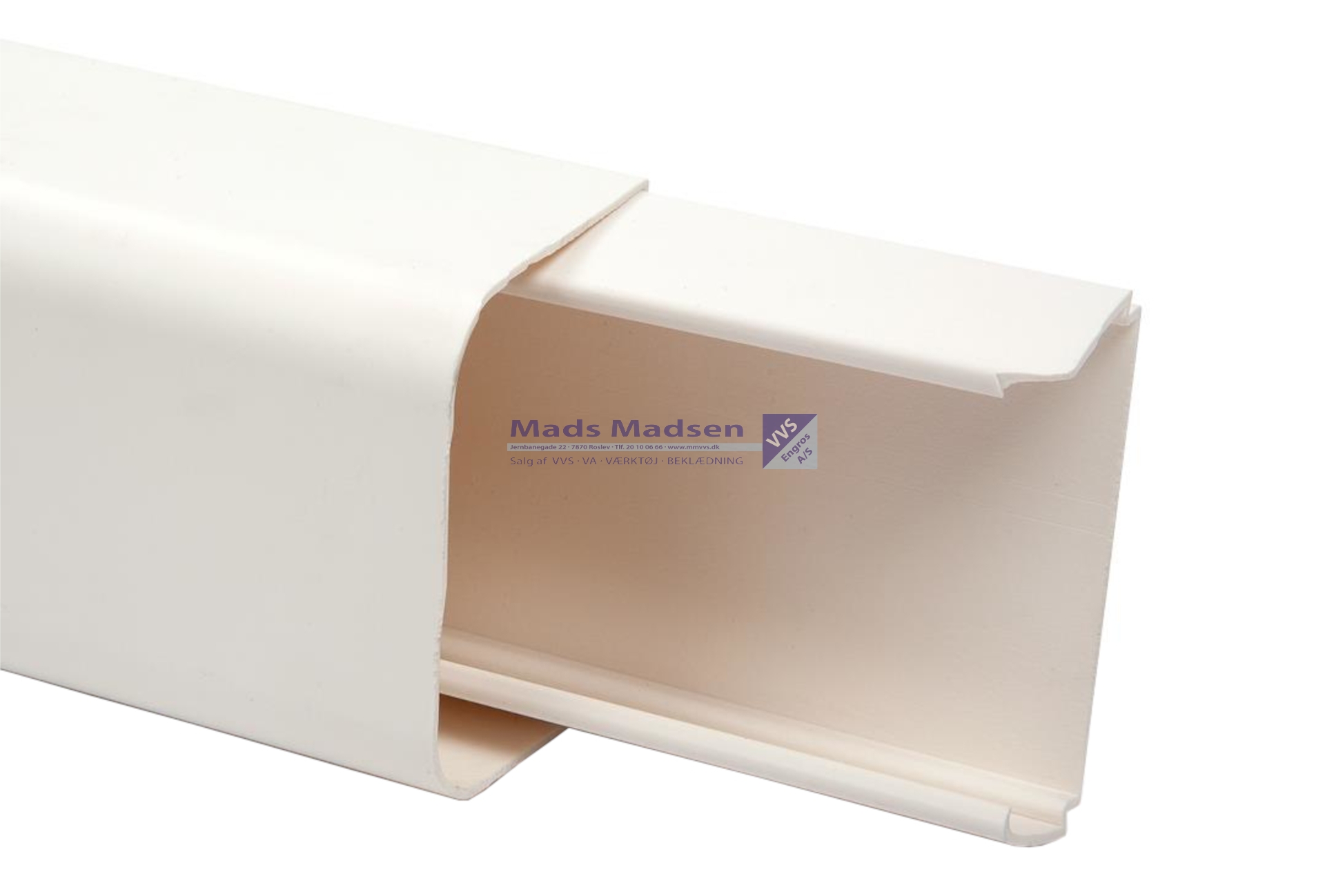 Vølund kanal slim 70 x 50mm 2mtr. RAL9001 064403