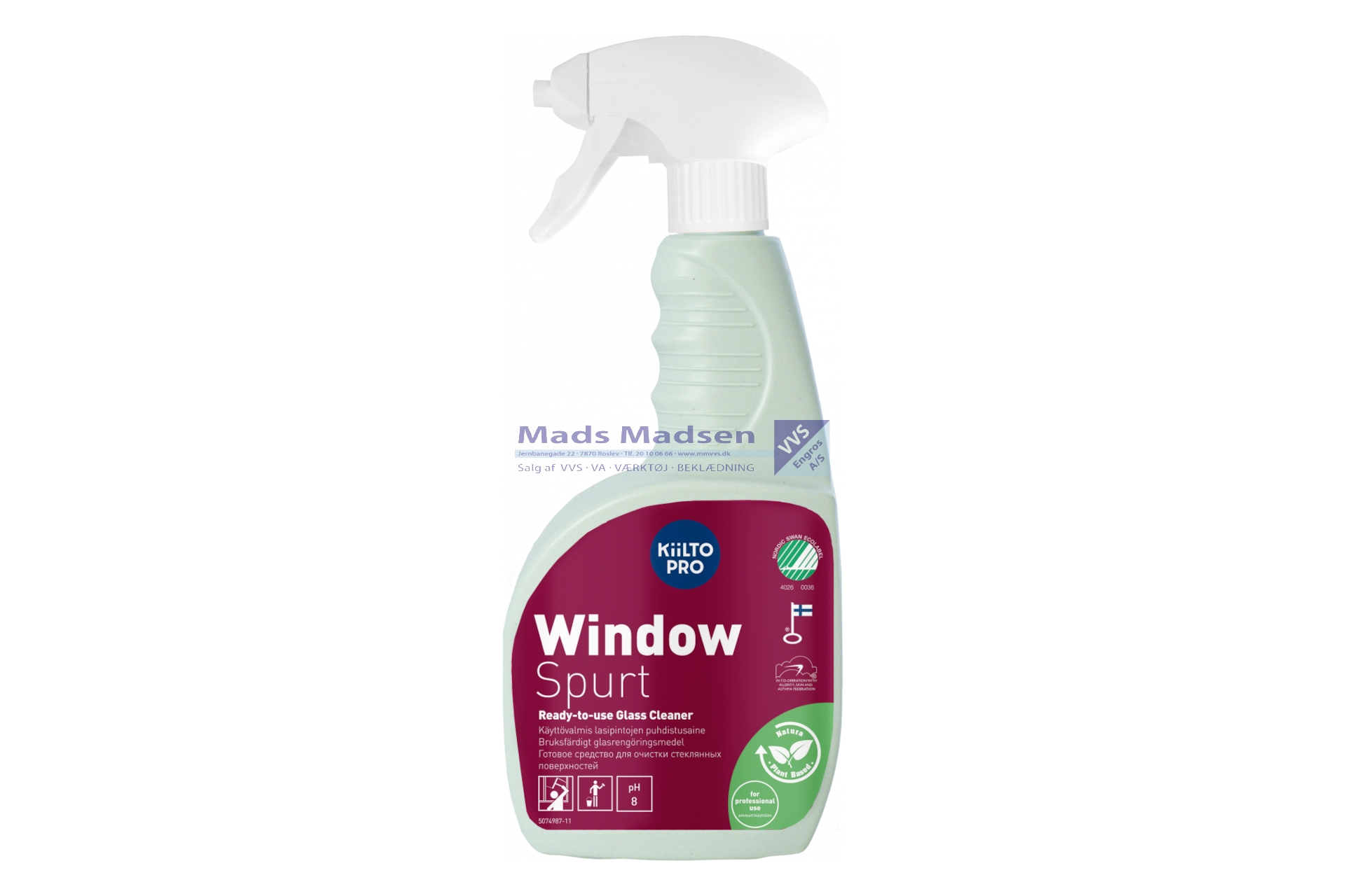 Kiilto Window Spurt Glasrens á 750 ml Svanemærket