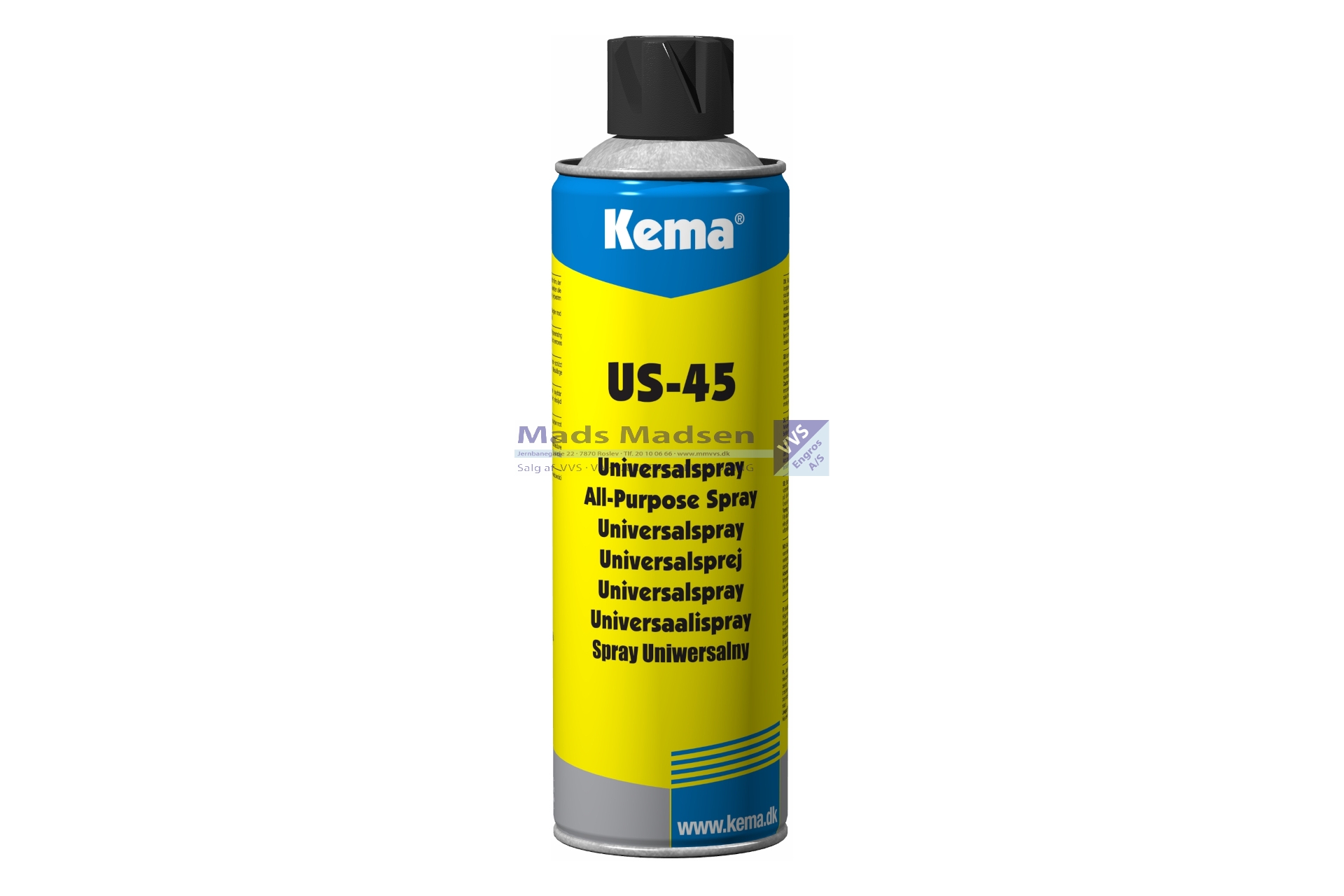 Kema Universalsmøremiddel US-45 á 500 ml. UN 1950 - Farekl. 2 - RØD