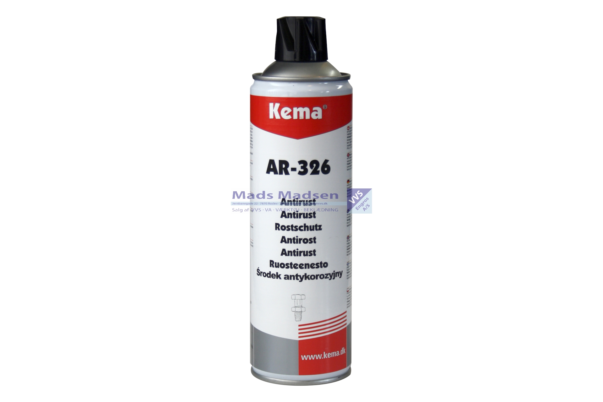 Kema Rustløsner Syrefri  AR-326 á 500 ml. UN 1950 - Farekl. 2 - RØD