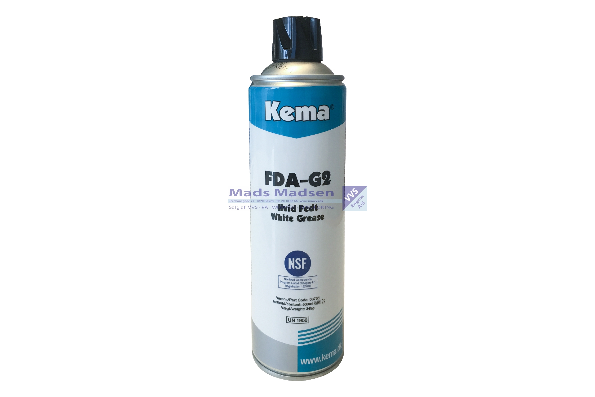 Kema Fedt Hvid FDA-G2 á 500 ml.