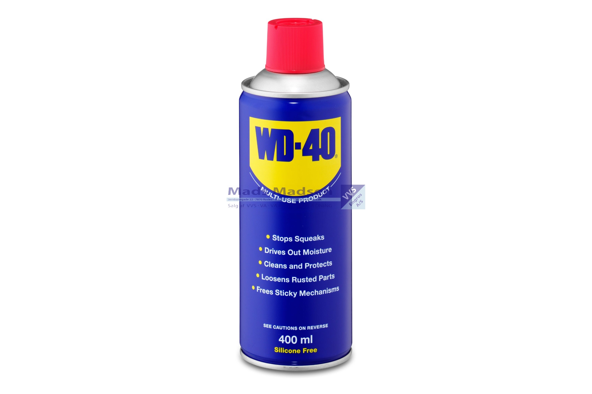 WD-40 á 400 ml. - UN 1950 - Farekl. 2 - RØD *NETTOPRIS*