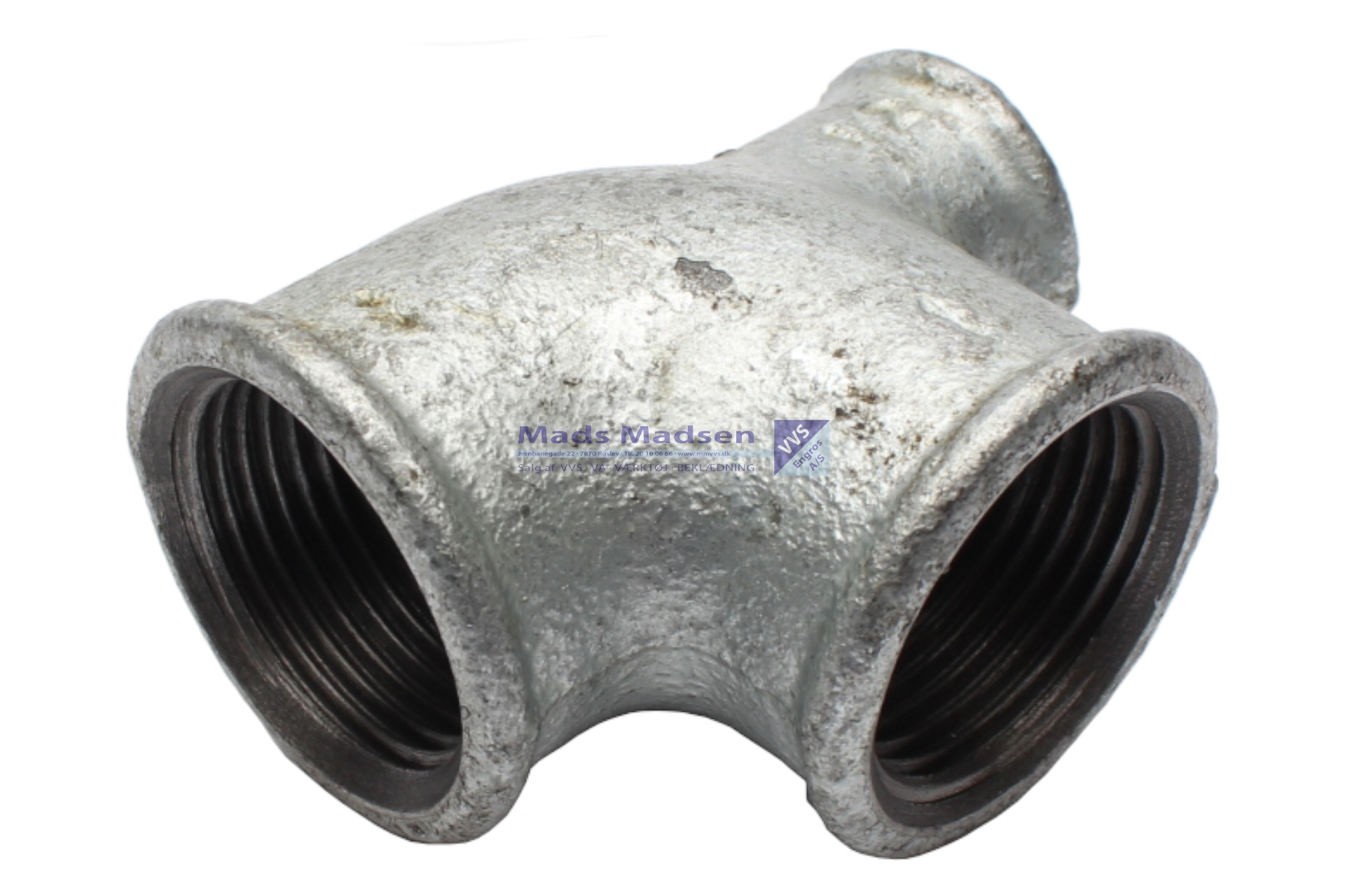 1" x 1" x 1/2" galv. tee