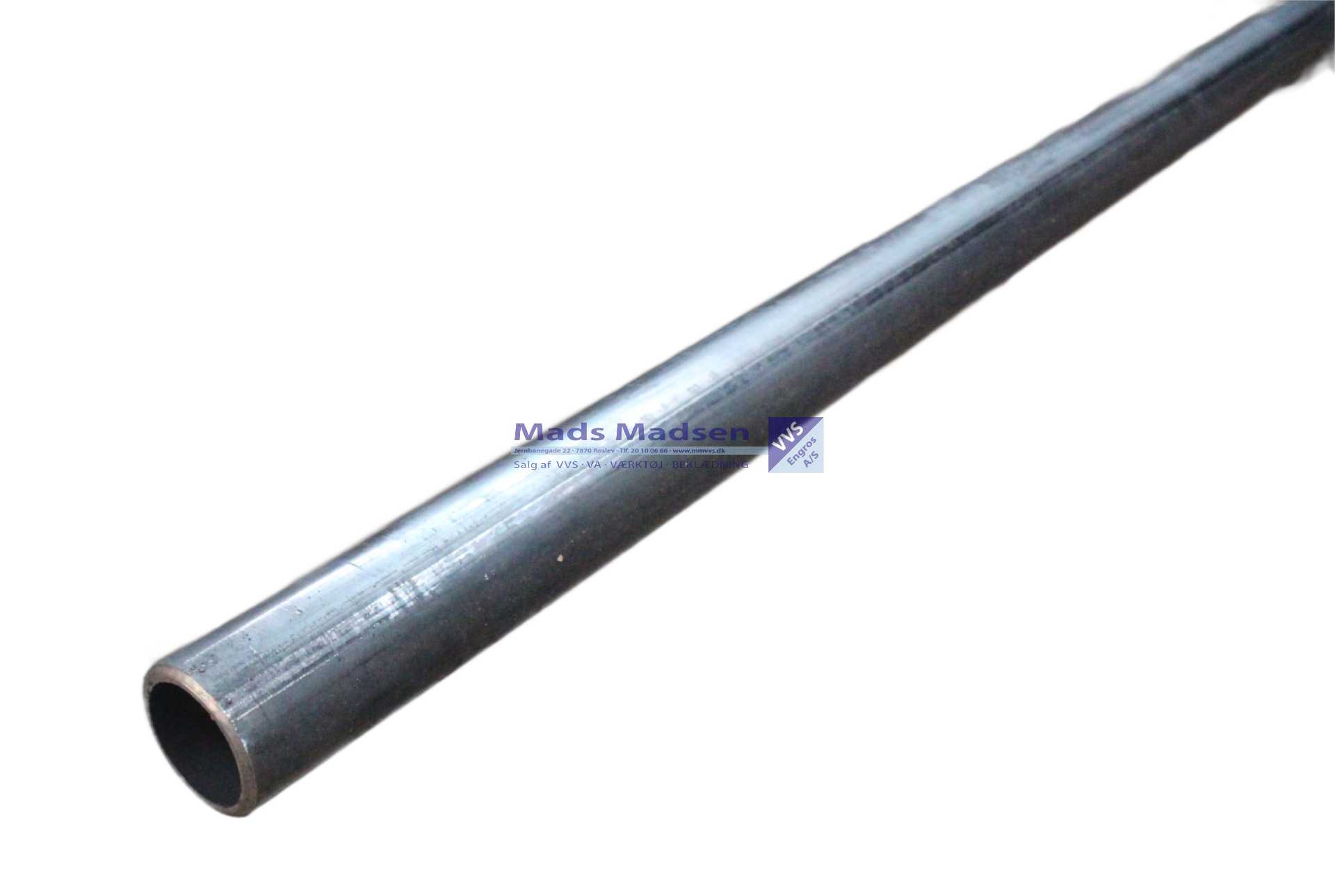 1/2" sort svejst rør DIN 2440 6 mtr/lgd