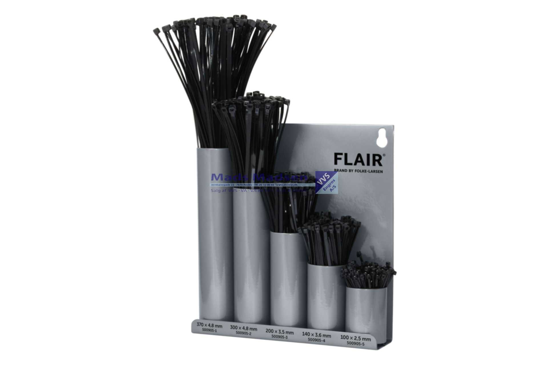 FLAIR strips sortiment inc. metal væg display