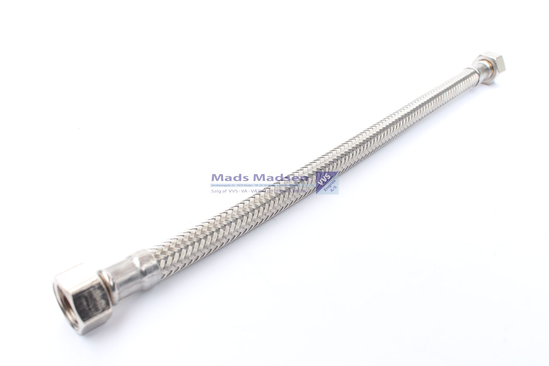 3/8" x 3/8" x 300mm DN 8 tilslutningsslange rustfri max.90° C