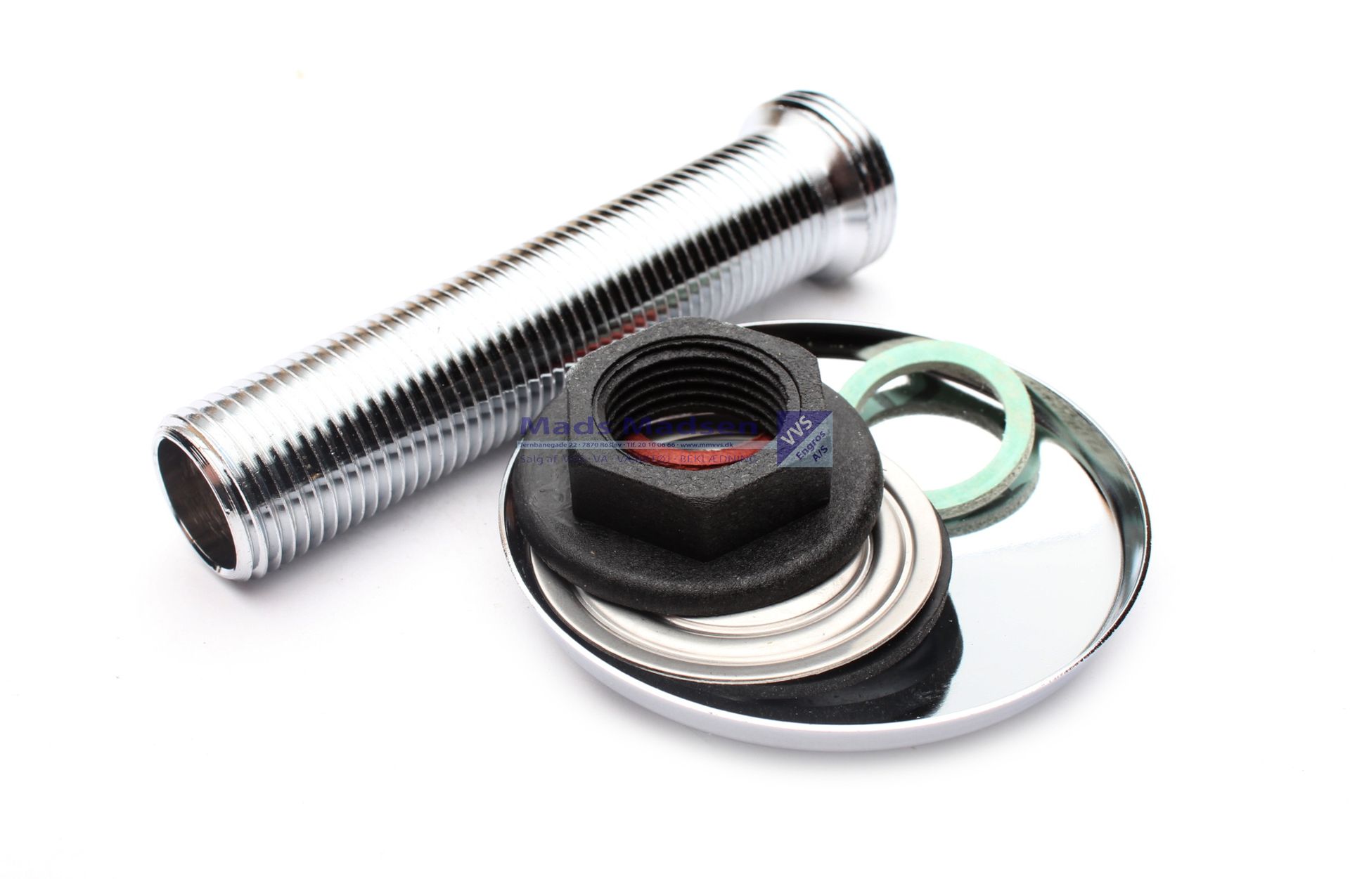 3/4"x 1/2" LL Tligangsstykke 120 mm m/1/2" roset
