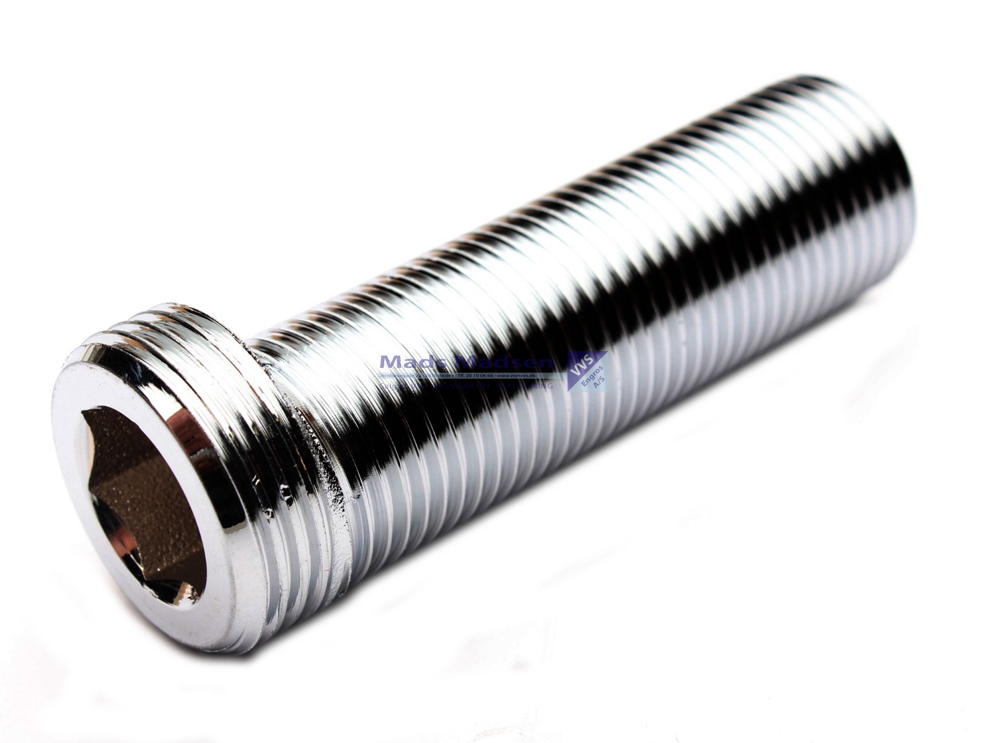 3/4" x 1/2" EXC.Tilgangsstykke 75mm u/ roset